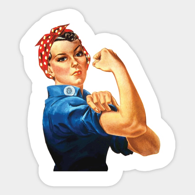 ROSIE THE RIVETER by Bruce Ashman Baker Sticker by BruceALMIGHTY Baker